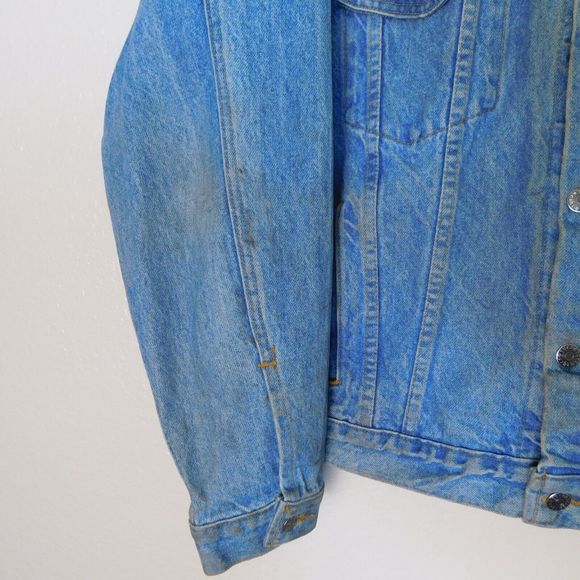 Tyca Denim Jacket Adult L Freightliner Embossed Made in USA Vintage Rare Trucker - Picture 11 of 16